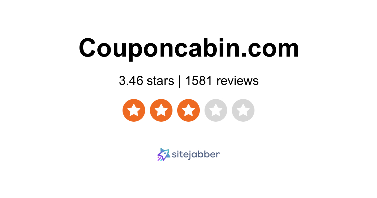 Couponcabin Reviews 1 435 Reviews Of Couponcabin Com Sitejabber