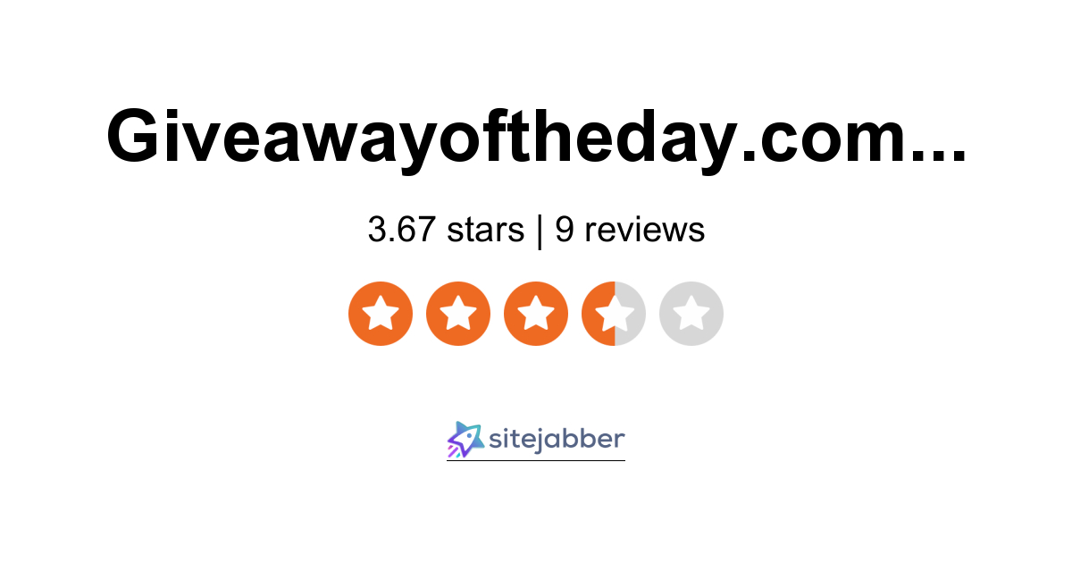 Giveaway of the Day Reviews - 9 Reviews of Giveawayoftheday.com